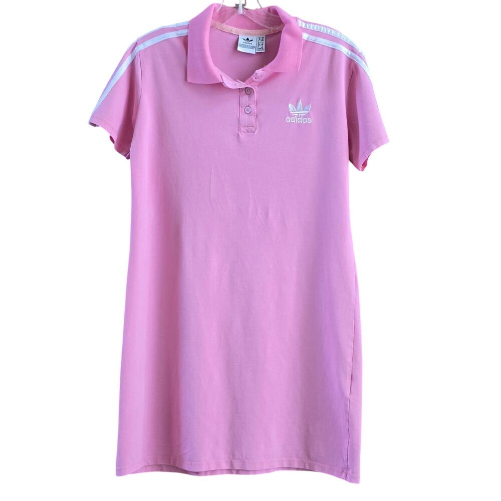 Adidas Original Short Sleeve Polo Dress Hot Pink Golf, Tennis, Pickleball Small